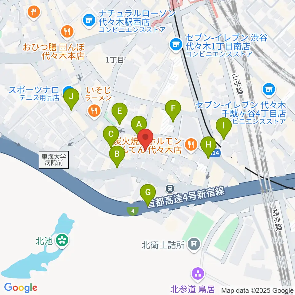 楽弓製作工房 アトリエ ハーモニー周辺の駐車場・コインパーキング一覧地図