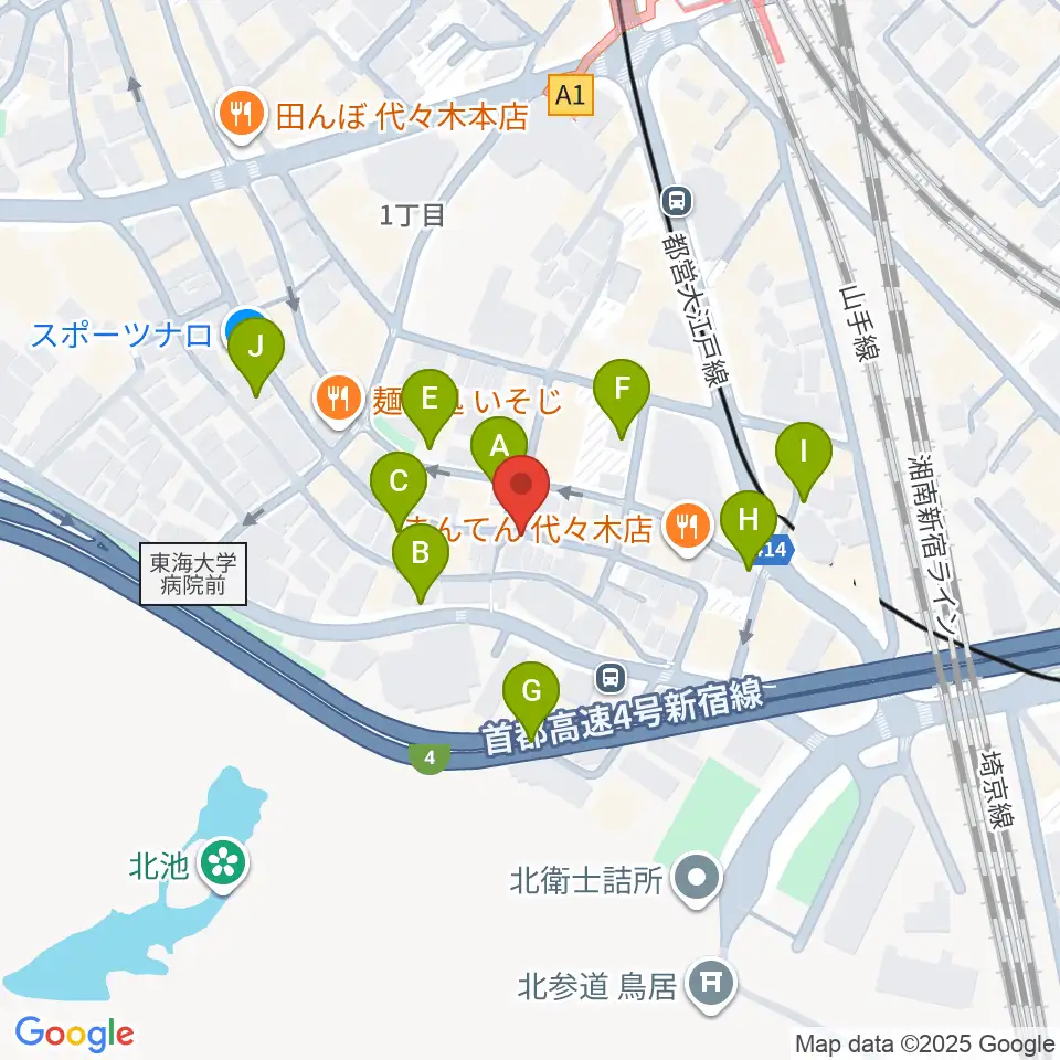 楽弓製作工房 アトリエ ハーモニー周辺の駐車場・コインパーキング一覧地図