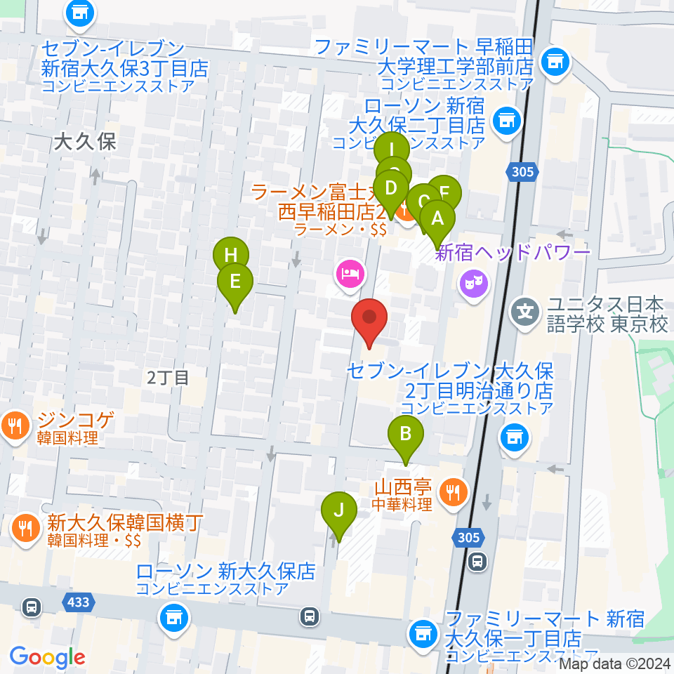 プリメラギター社周辺の駐車場・コインパーキング一覧地図