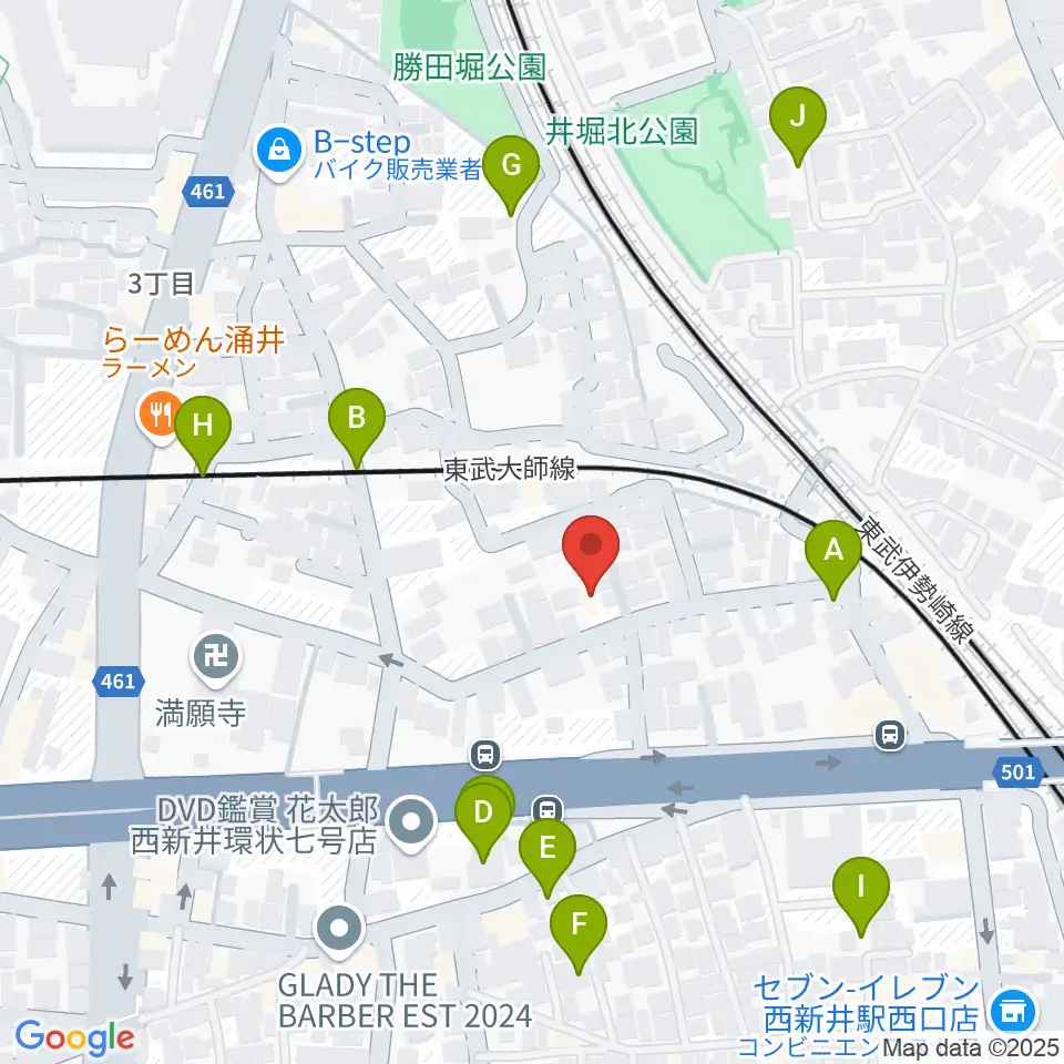 ケン・ミュージック周辺の駐車場・コインパーキング一覧地図