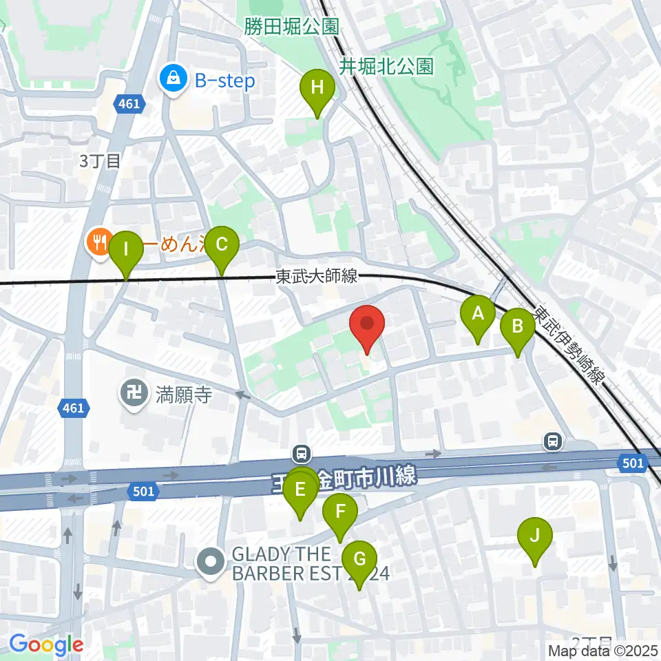 ケン・ミュージック周辺の駐車場・コインパーキング一覧地図