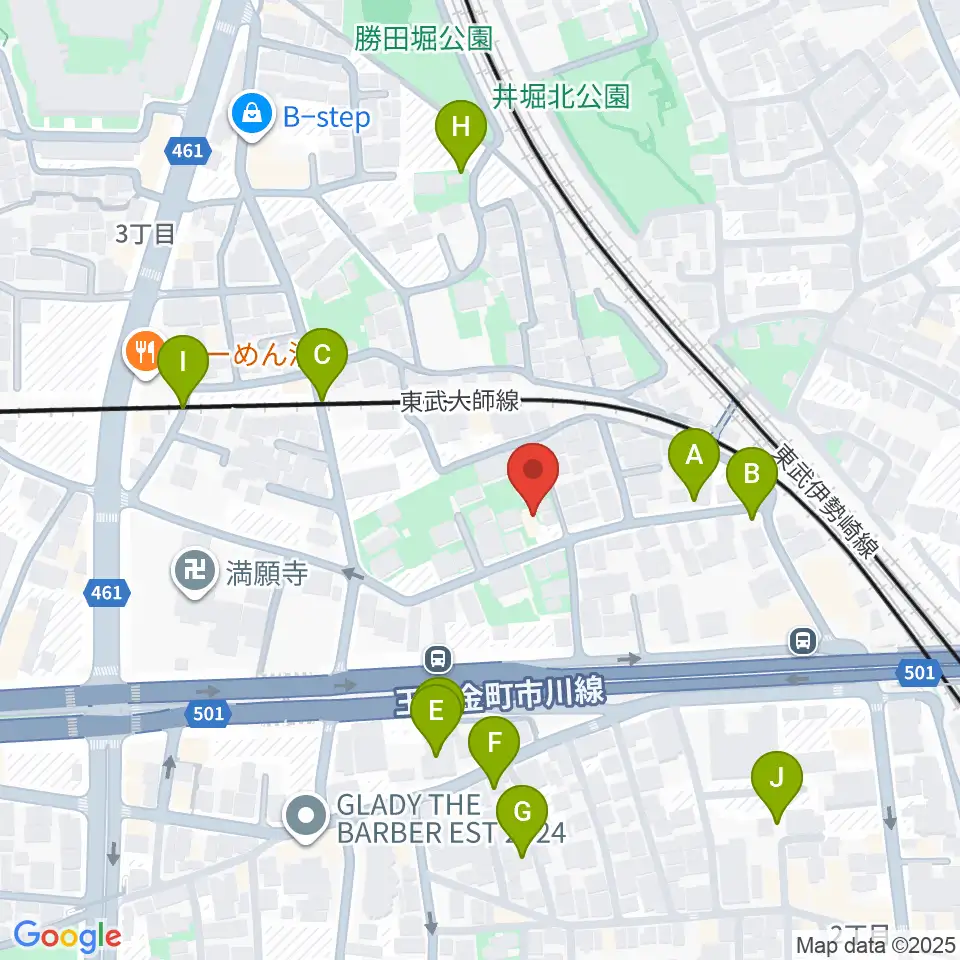ケン・ミュージック周辺の駐車場・コインパーキング一覧地図