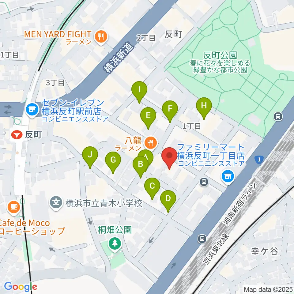 STUDIO楽 横浜反町店周辺の駐車場・コインパーキング一覧地図