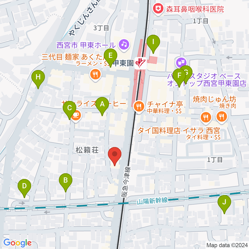 WARP STUDIO周辺の駐車場・コインパーキング一覧地図