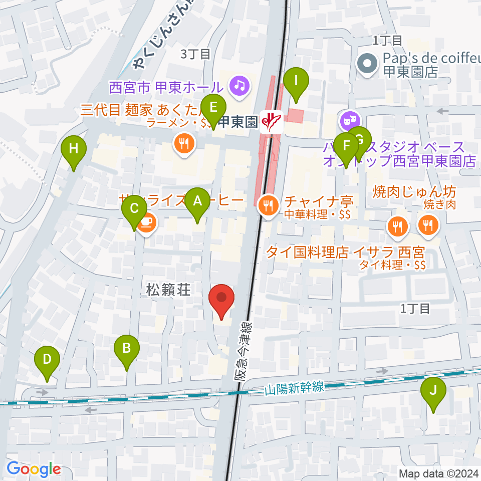 WARP STUDIO周辺の駐車場・コインパーキング一覧地図