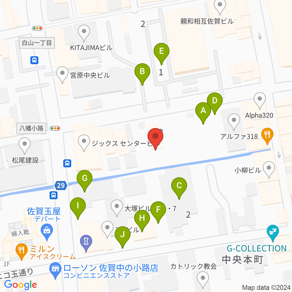 城島弘幸ギター教室周辺の駐車場・コインパーキング一覧地図