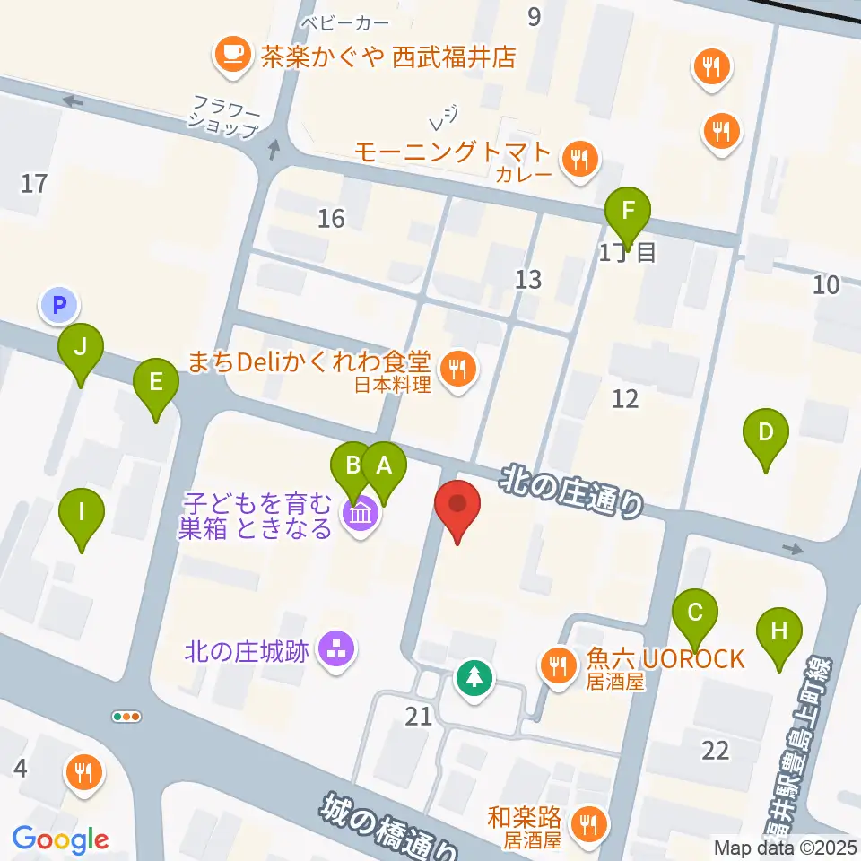福井 北ノ庄クラシックス周辺の駐車場・コインパーキング一覧地図