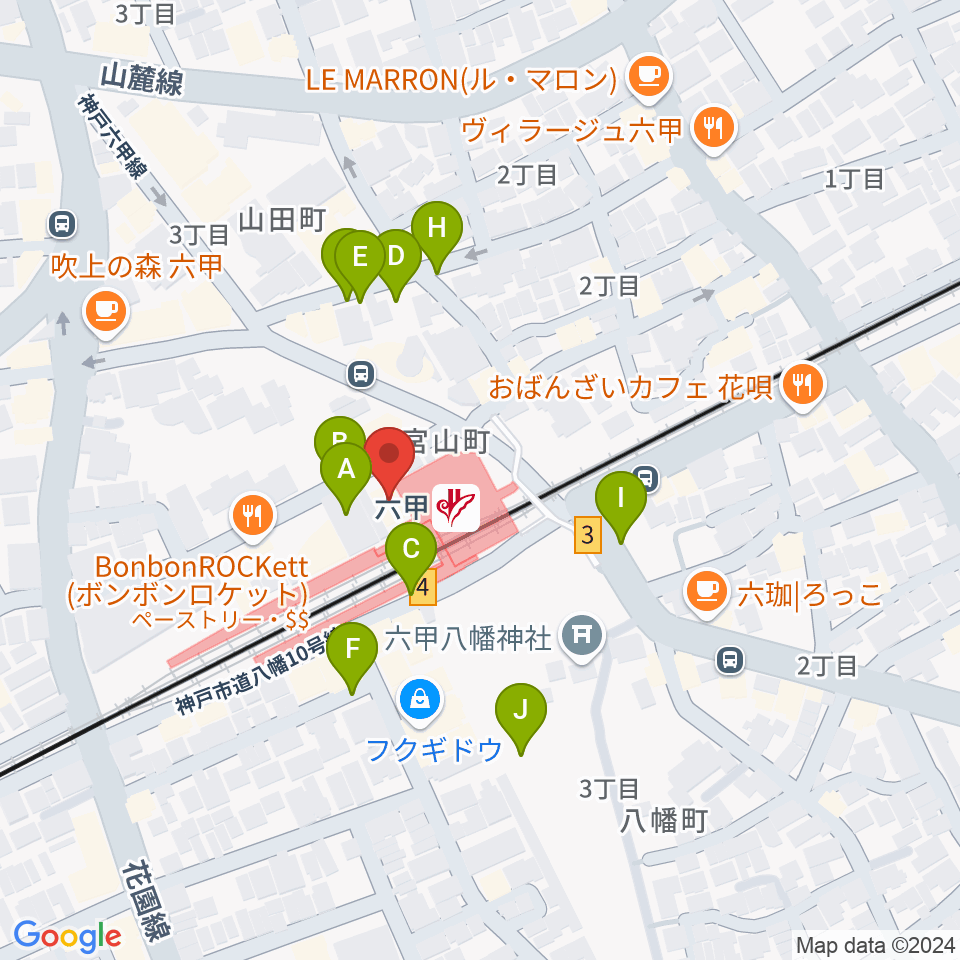 神戸ALWAYS周辺の駐車場・コインパーキング一覧地図