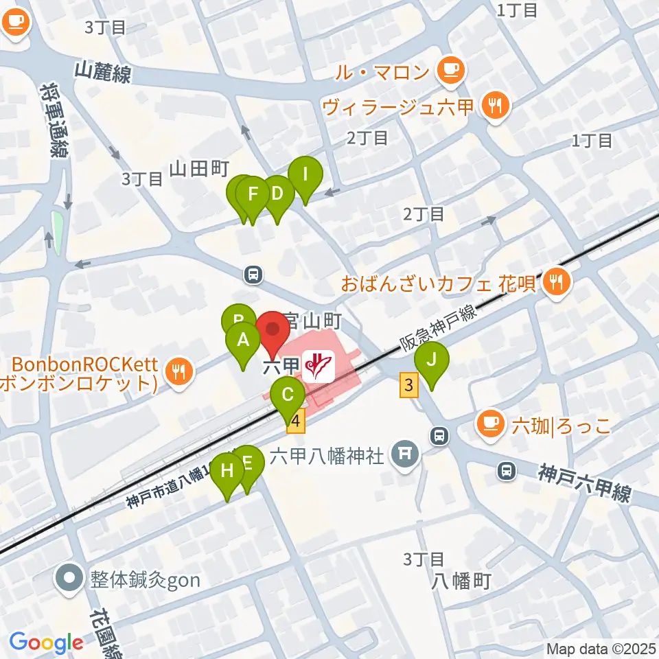 神戸ALWAYS周辺の駐車場・コインパーキング一覧地図
