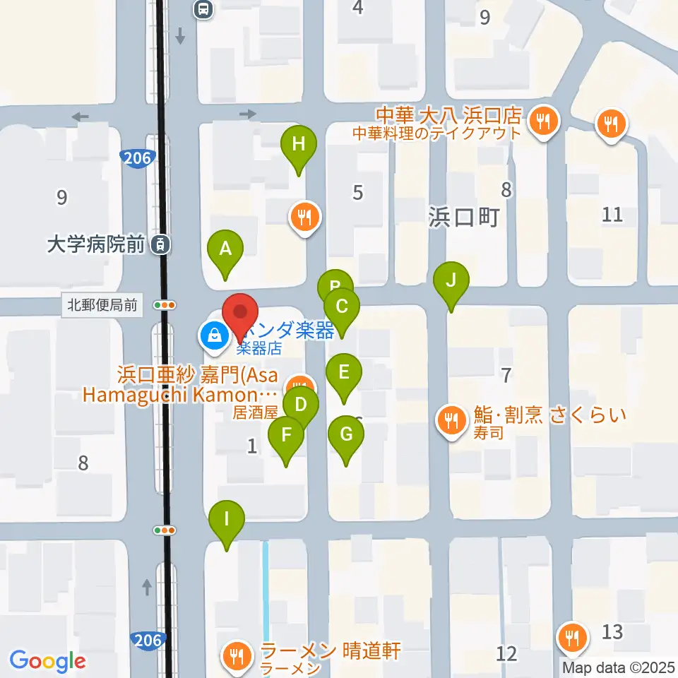 ホンダ楽器 アストロスペース周辺の駐車場・コインパーキング一覧地図