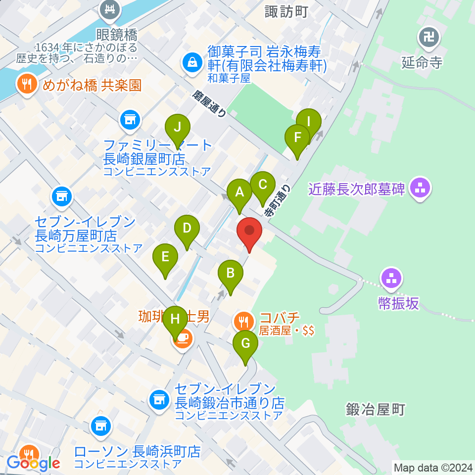 原楽器店周辺の駐車場・コインパーキング一覧地図