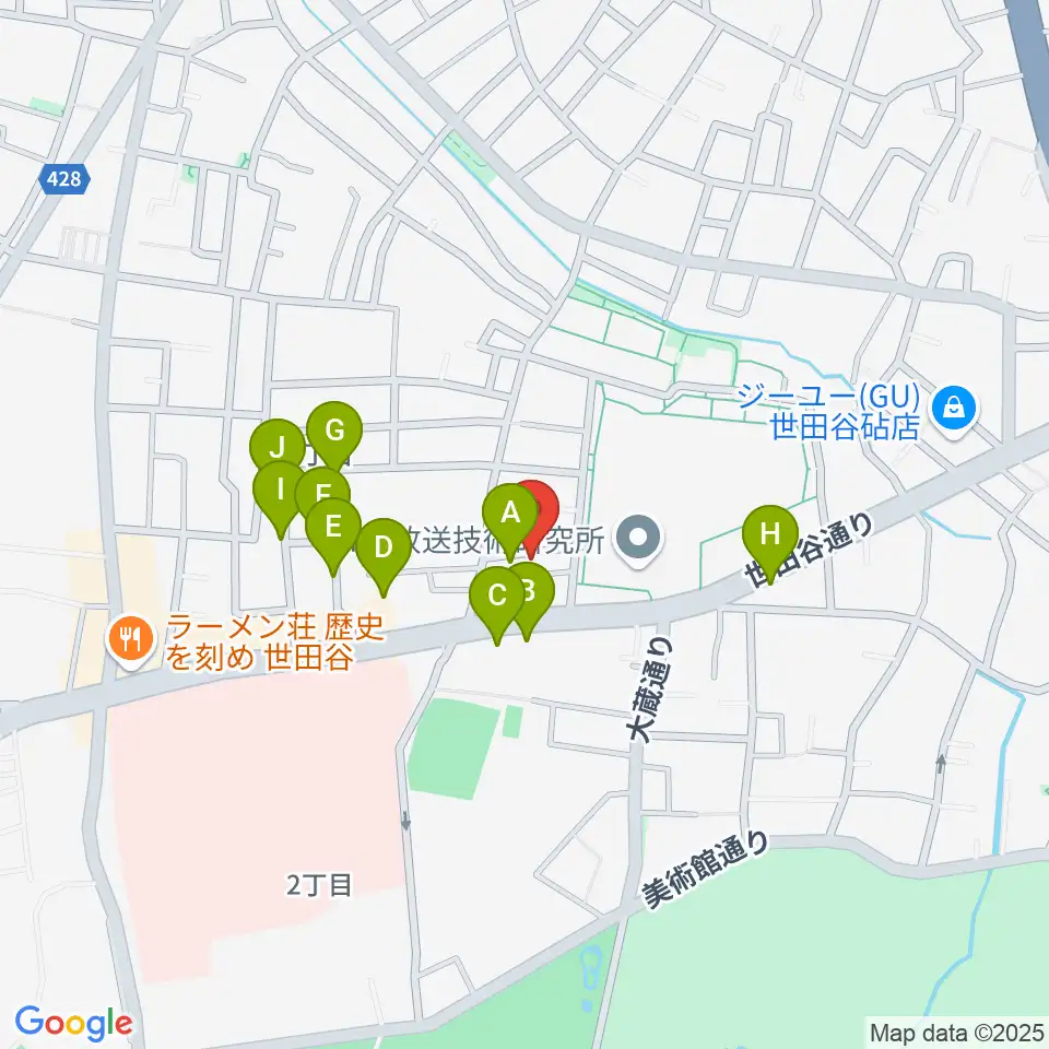 MGS Music School 砧校周辺の駐車場・コインパーキング一覧地図
