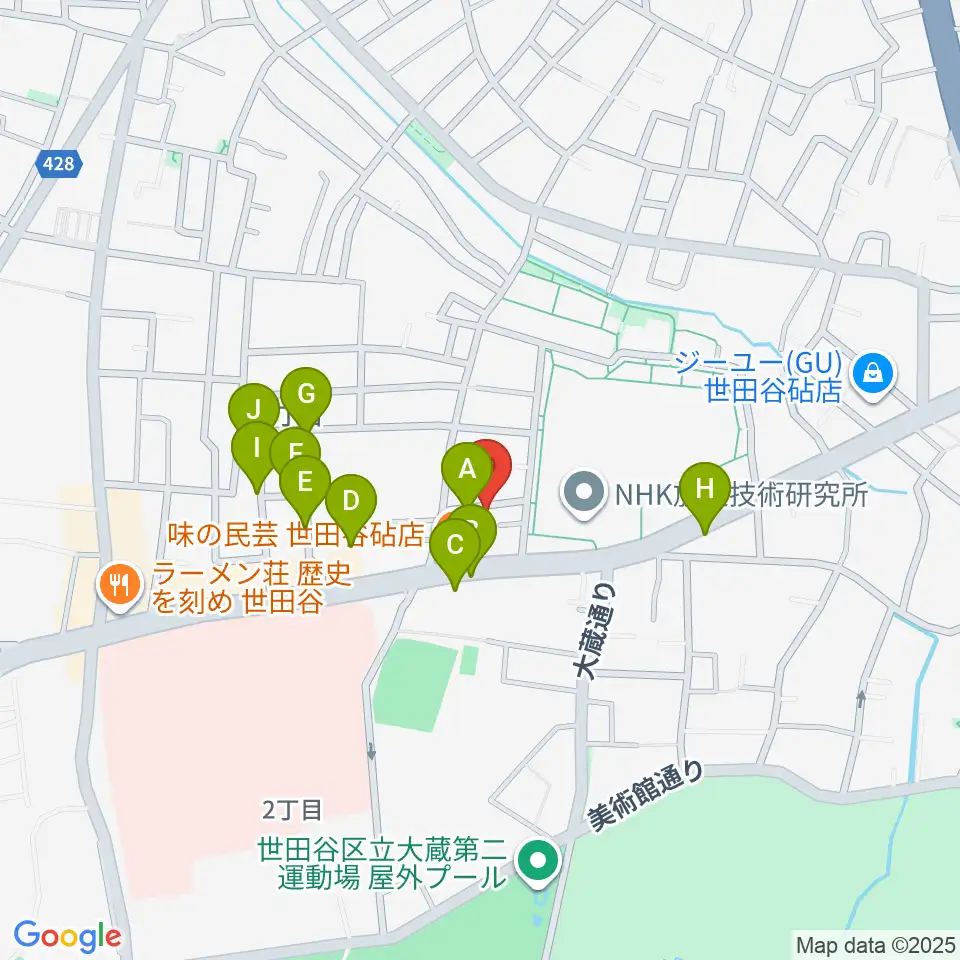 MGS Music School 砧校周辺の駐車場・コインパーキング一覧地図