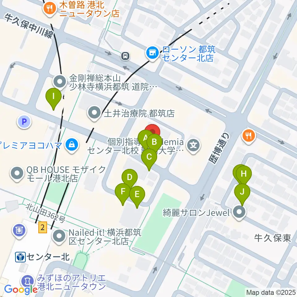 音楽教室IROHA周辺の駐車場・コインパーキング一覧地図