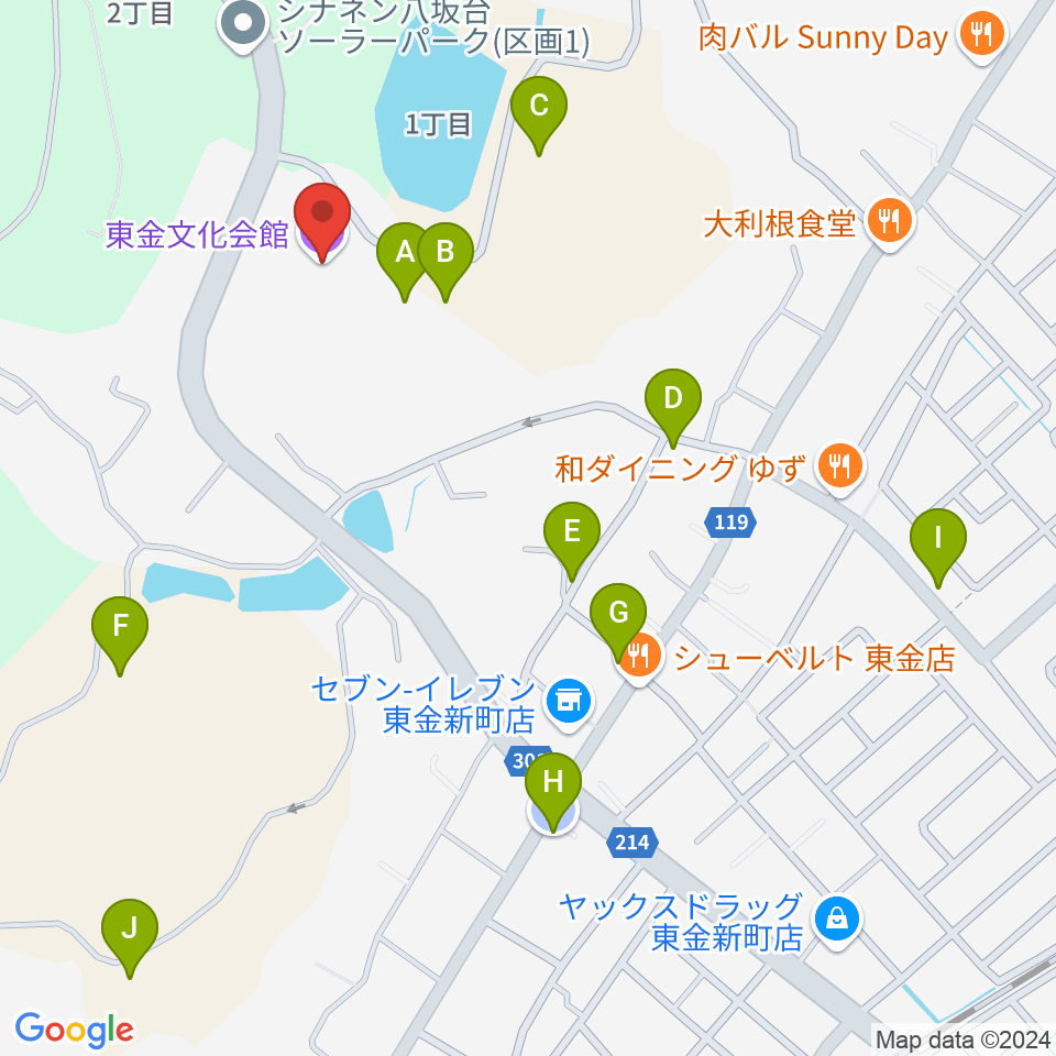 東金文化会館周辺の駐車場・コインパーキング一覧地図