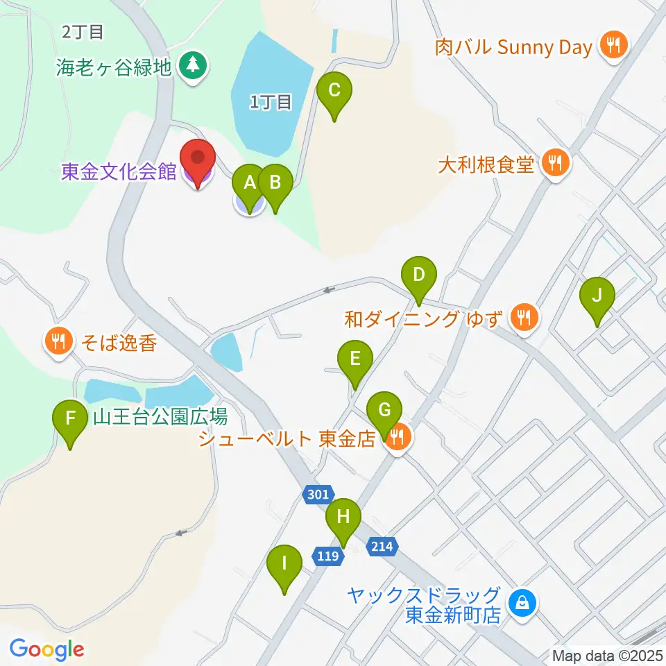 東金文化会館周辺の駐車場・コインパーキング一覧地図