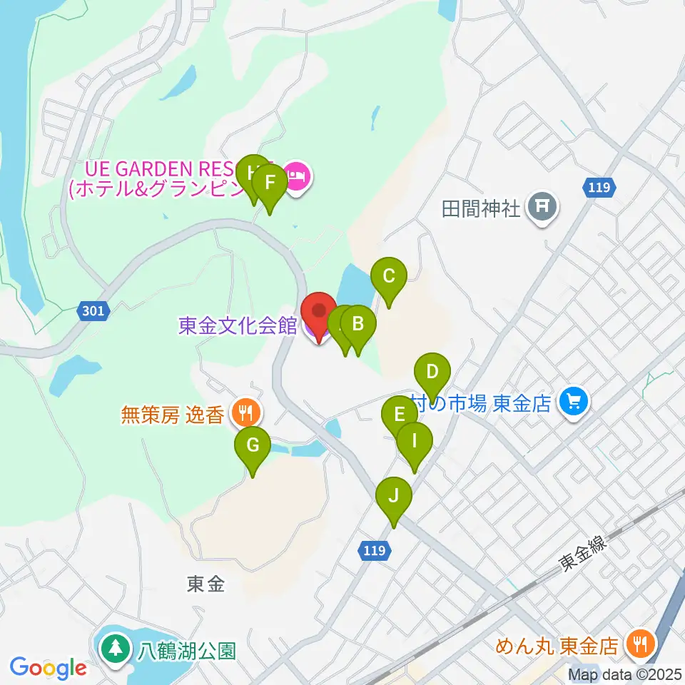 東金文化会館周辺の駐車場・コインパーキング一覧地図