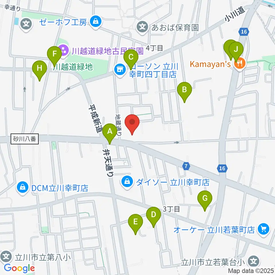 CHABOHIBA HALL周辺の駐車場・コインパーキング一覧地図
