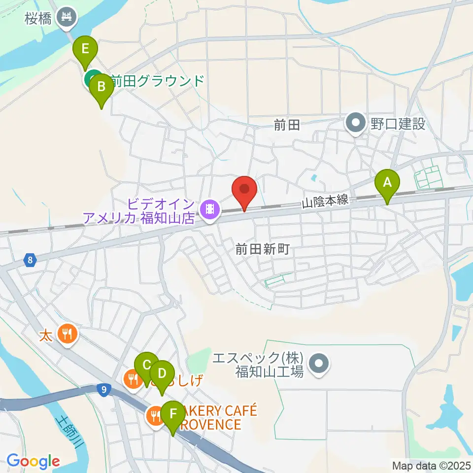 福知山サウンドラット周辺の駐車場・コインパーキング一覧地図