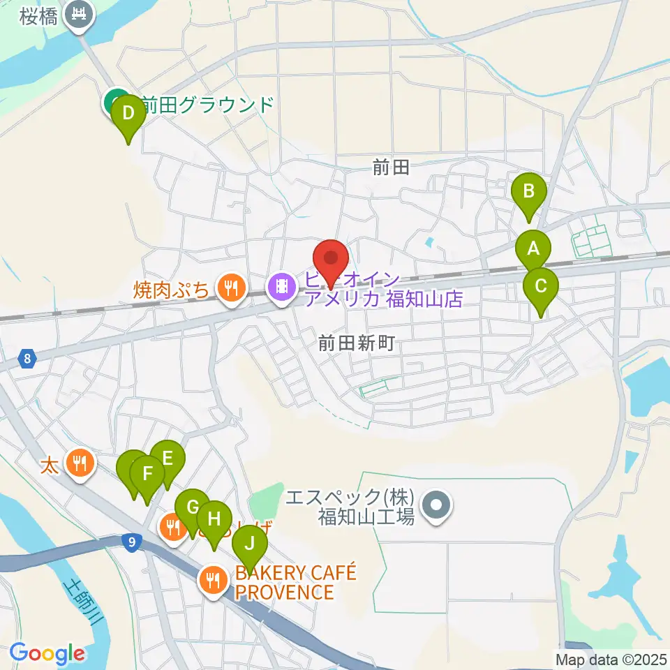 福知山サウンドラット周辺の駐車場・コインパーキング一覧地図