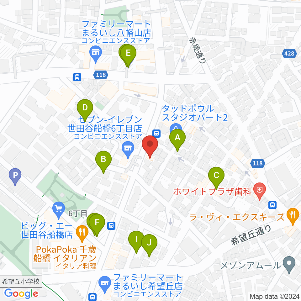 経堂ゴキゲンヤガレージ周辺の駐車場・コインパーキング一覧地図