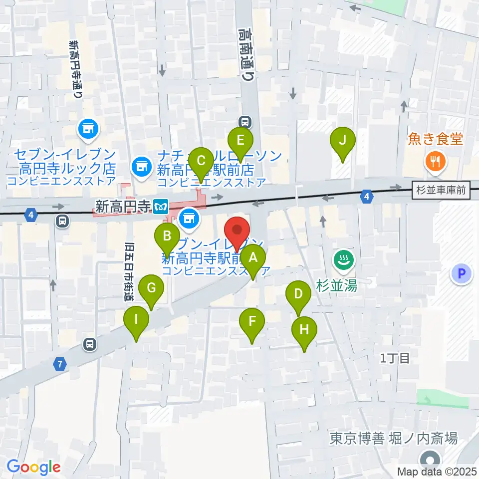 ラパン音楽教室周辺の駐車場・コインパーキング一覧地図