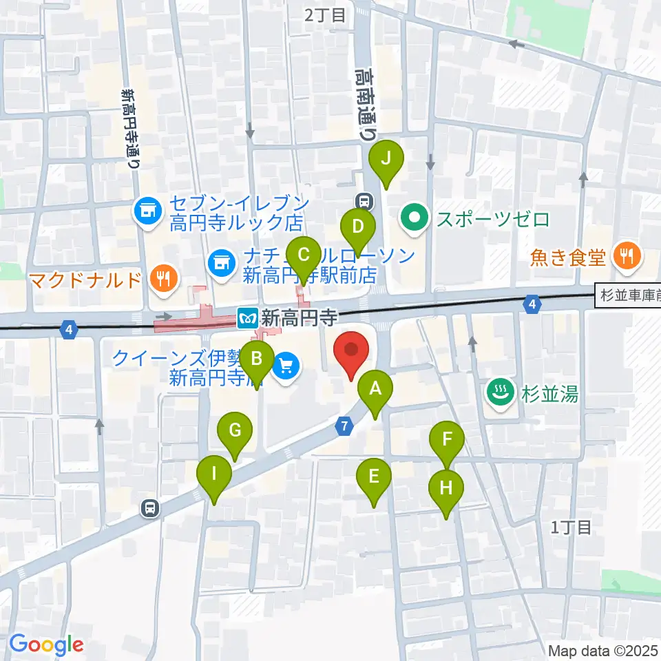 ラパン音楽教室周辺の駐車場・コインパーキング一覧地図