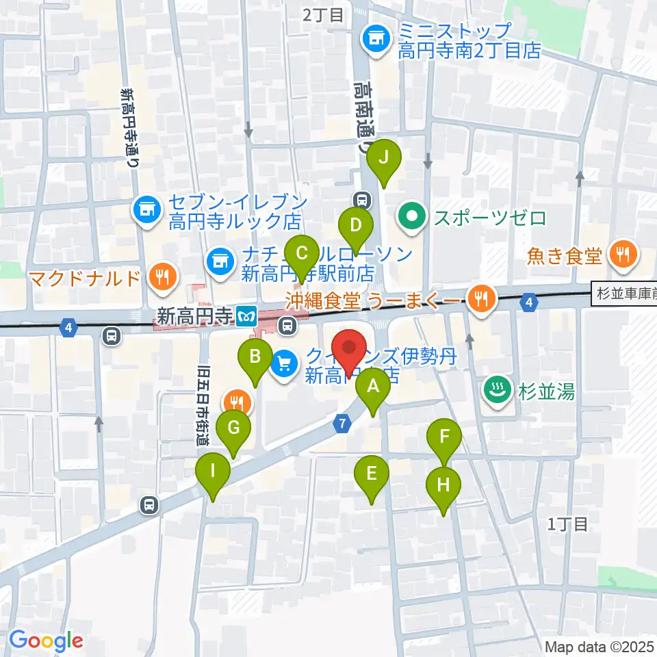 ラパン音楽教室周辺の駐車場・コインパーキング一覧地図