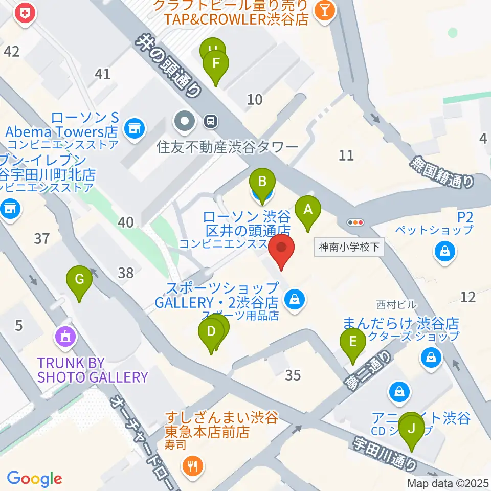 Lavocボーカル教室 渋谷校周辺の駐車場・コインパーキング一覧地図