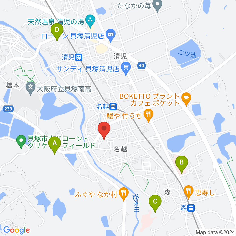 スタジオ0724周辺の駐車場・コインパーキング一覧地図