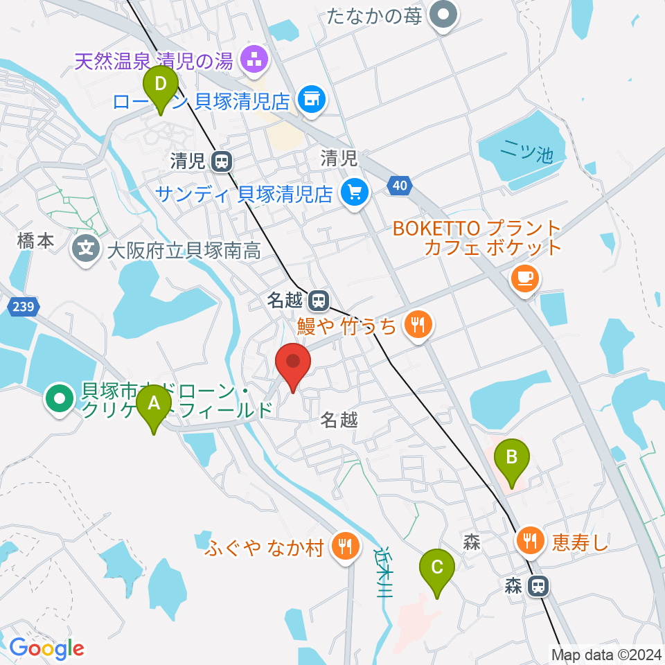 スタジオ0724周辺の駐車場・コインパーキング一覧地図