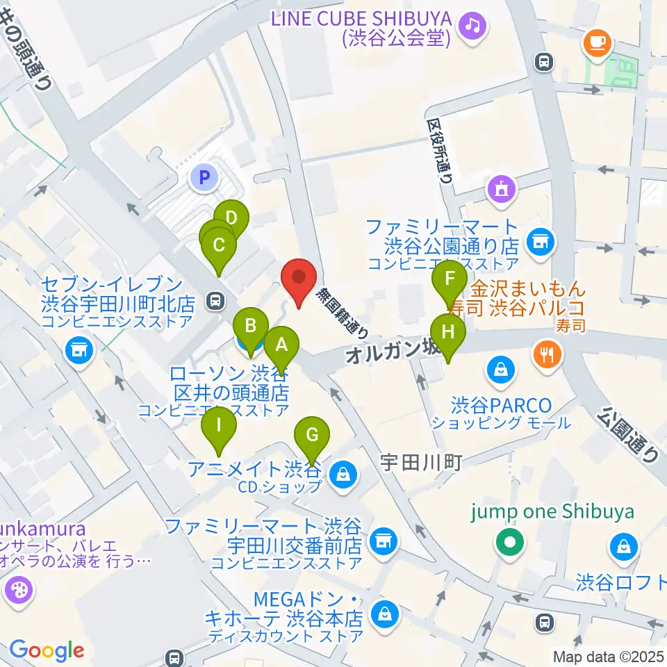 マザーズ・レコード周辺の駐車場・コインパーキング一覧地図