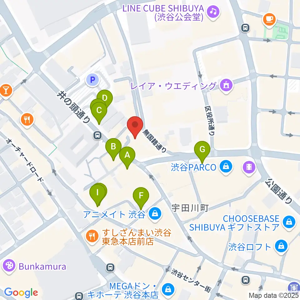 マザーズ・レコード周辺の駐車場・コインパーキング一覧地図
