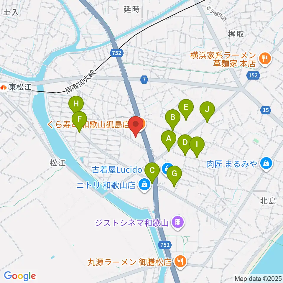 和歌山LURU HALL周辺の駐車場・コインパーキング一覧地図