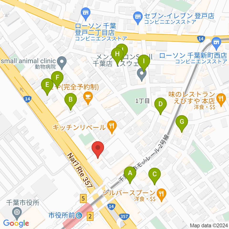 千葉music bar es周辺の駐車場・コインパーキング一覧地図