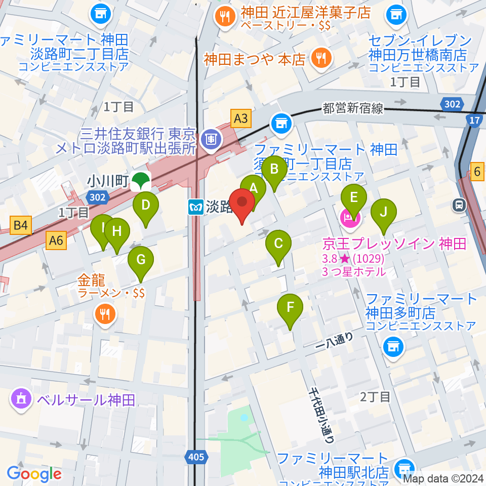 神田THE SHOJIMARU周辺の駐車場・コインパーキング一覧地図