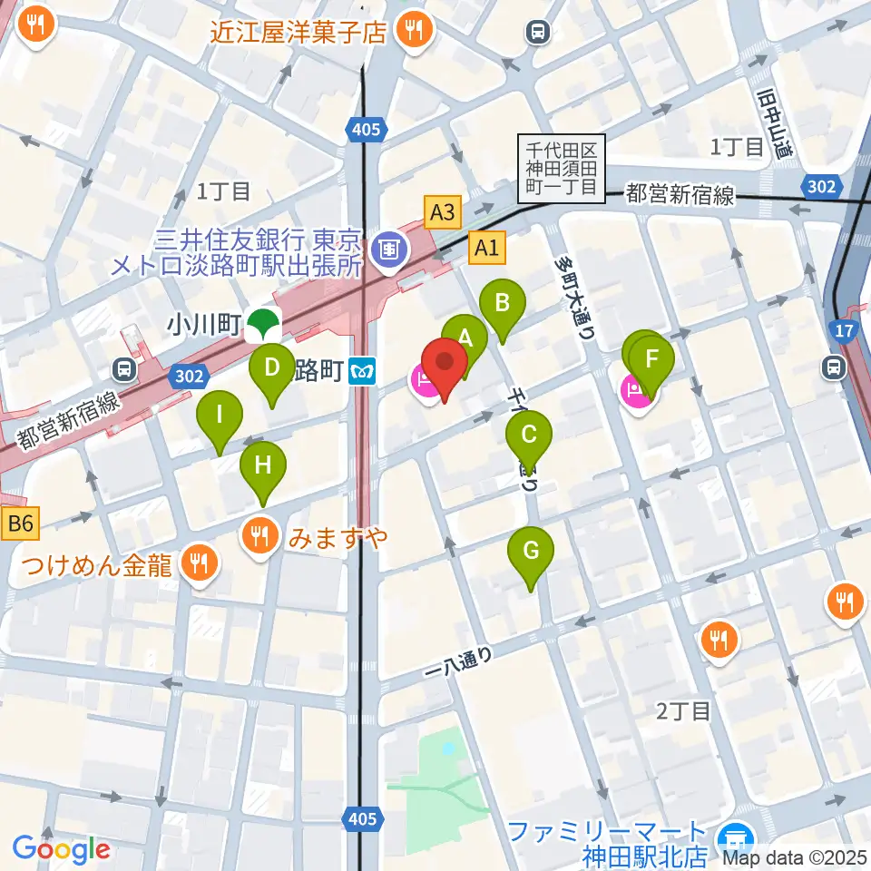 神田THE SHOJIMARU周辺の駐車場・コインパーキング一覧地図