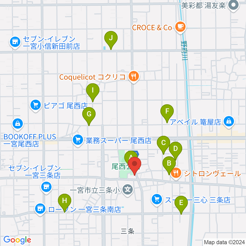 クラヴィア音楽教室周辺の駐車場・コインパーキング一覧地図