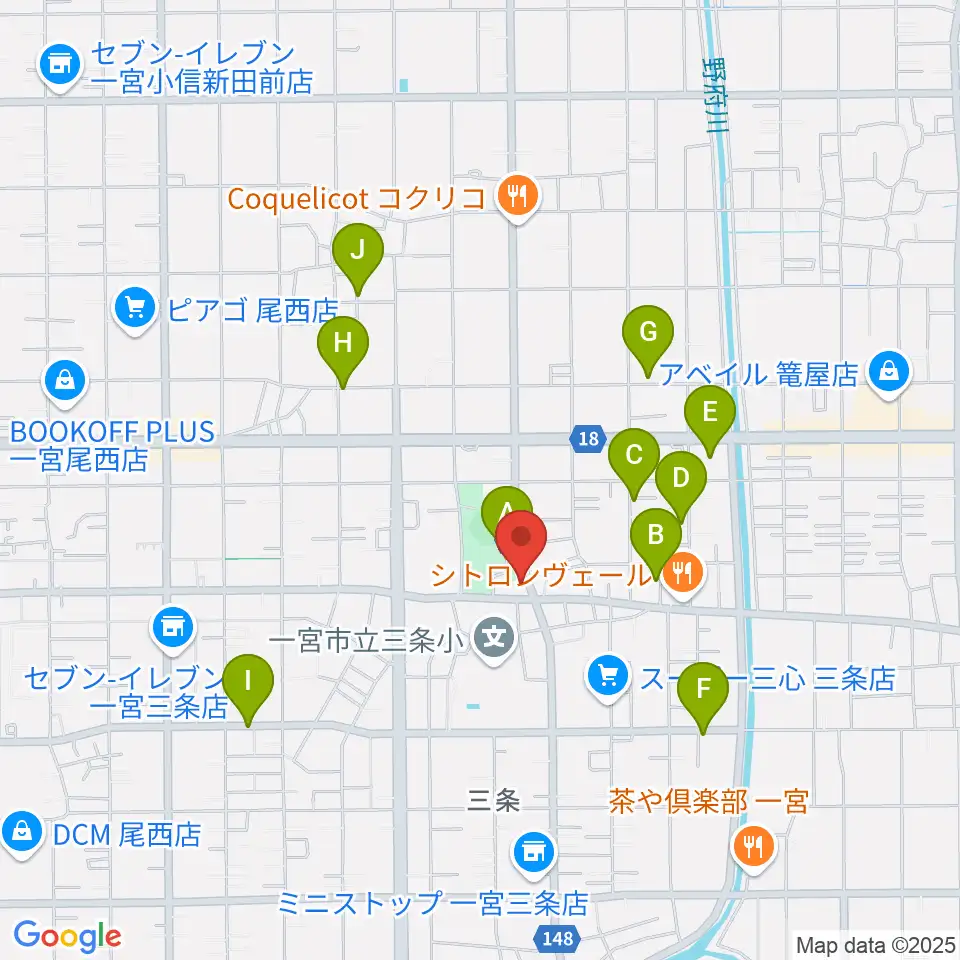 クラヴィア音楽教室周辺の駐車場・コインパーキング一覧地図