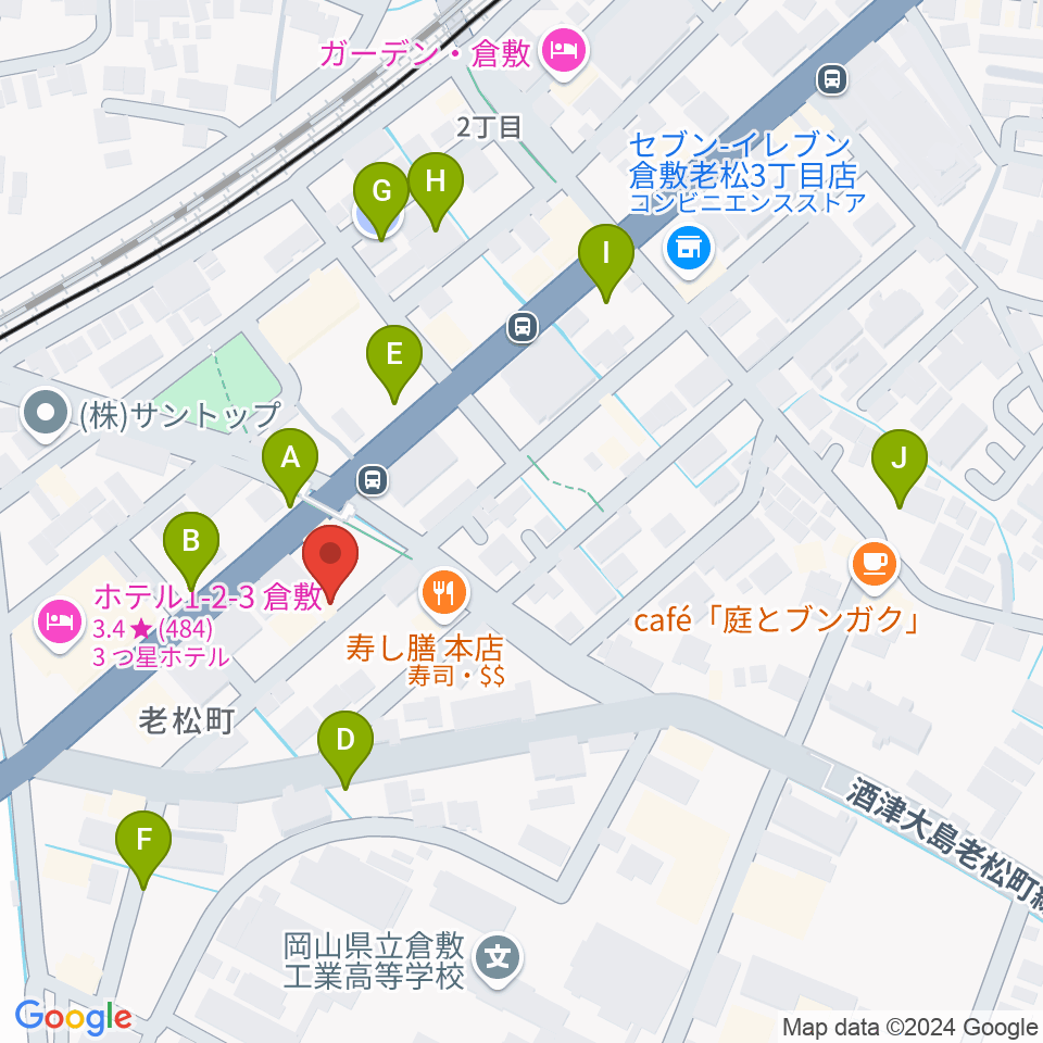 倉敷クッキージャー周辺の駐車場・コインパーキング一覧地図