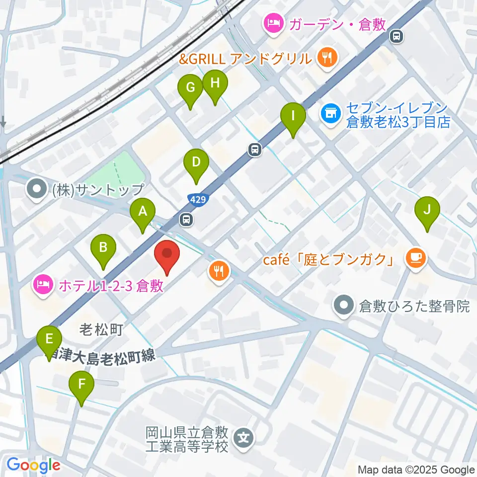 倉敷クッキージャー周辺の駐車場・コインパーキング一覧地図