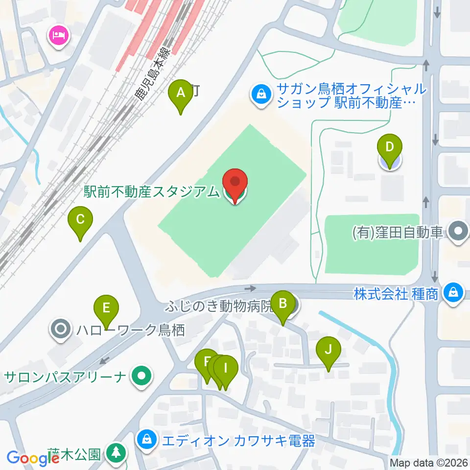 駅前不動産スタジアム 周辺の駐車場 コインパーキング一覧マップ