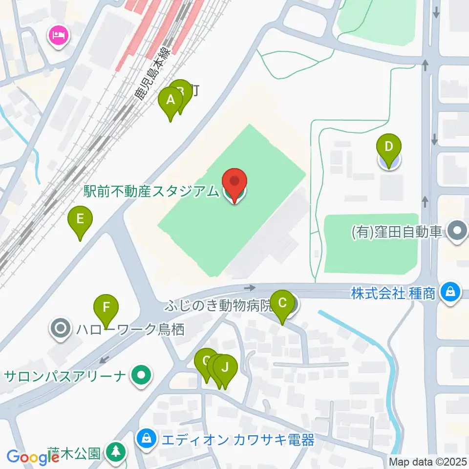 駅前不動産スタジアム周辺の駐車場・コインパーキング一覧地図