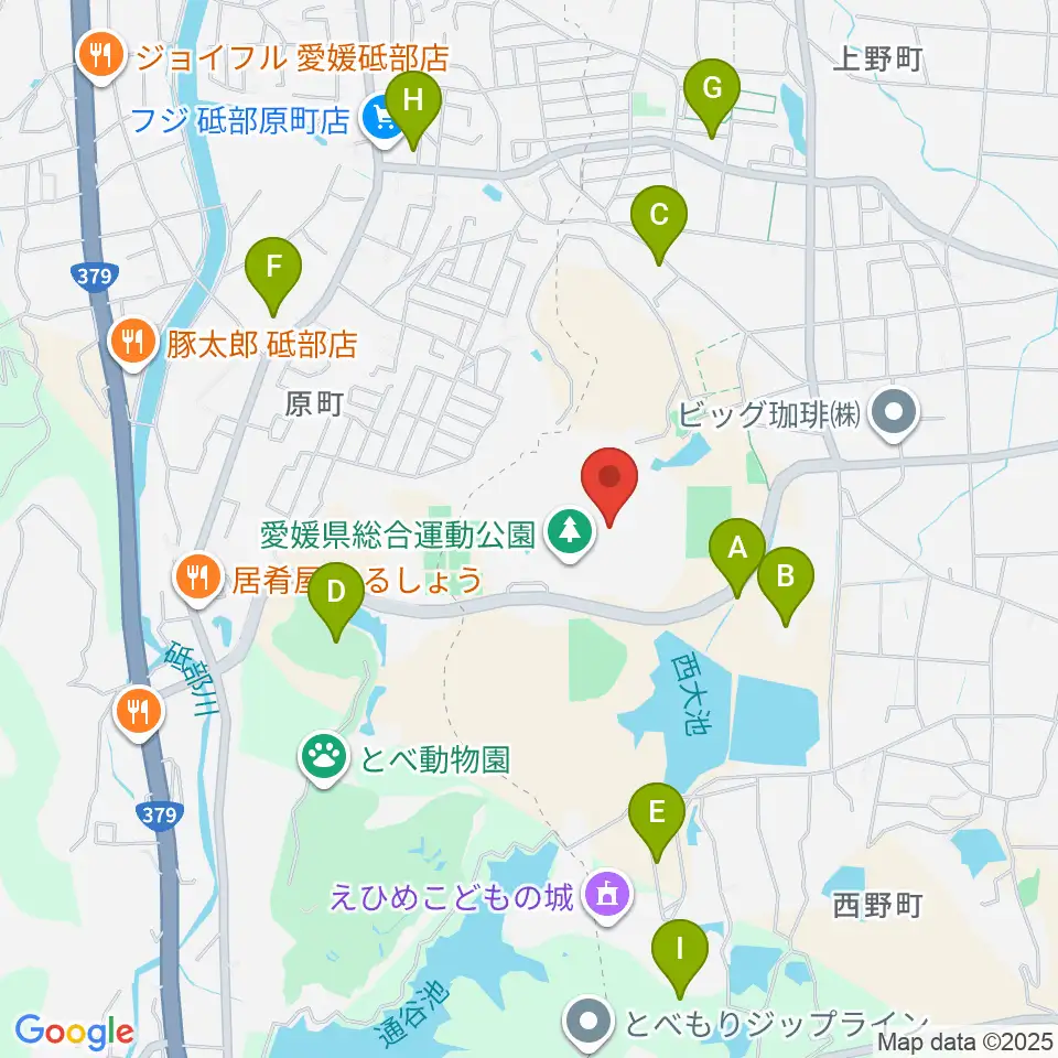 ニンジニアスタジアム周辺の駐車場・コインパーキング一覧地図