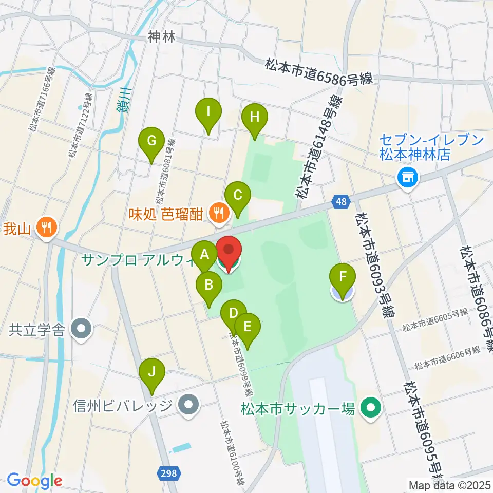 サンプロアルウィン周辺の駐車場・コインパーキング一覧地図
