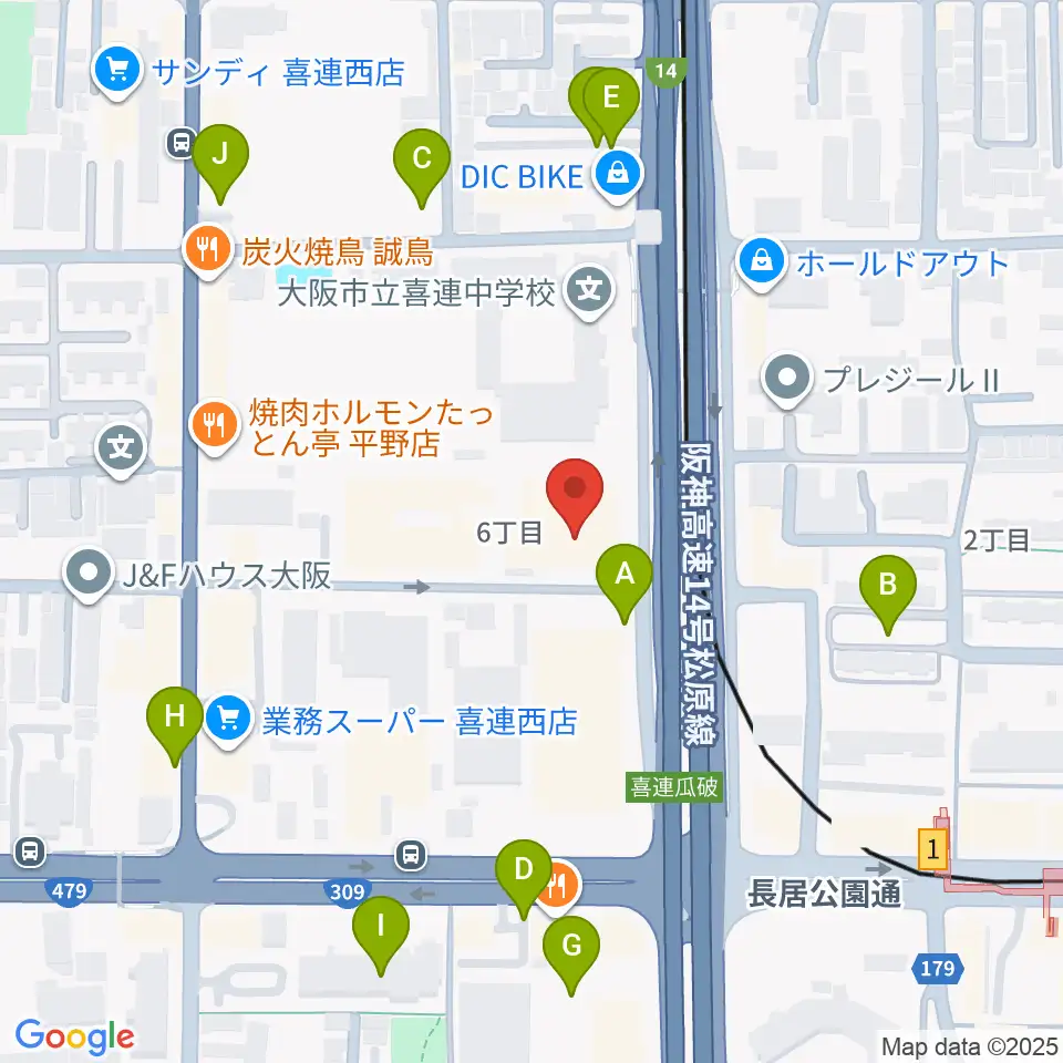 クレオ大阪南周辺の駐車場・コインパーキング一覧地図