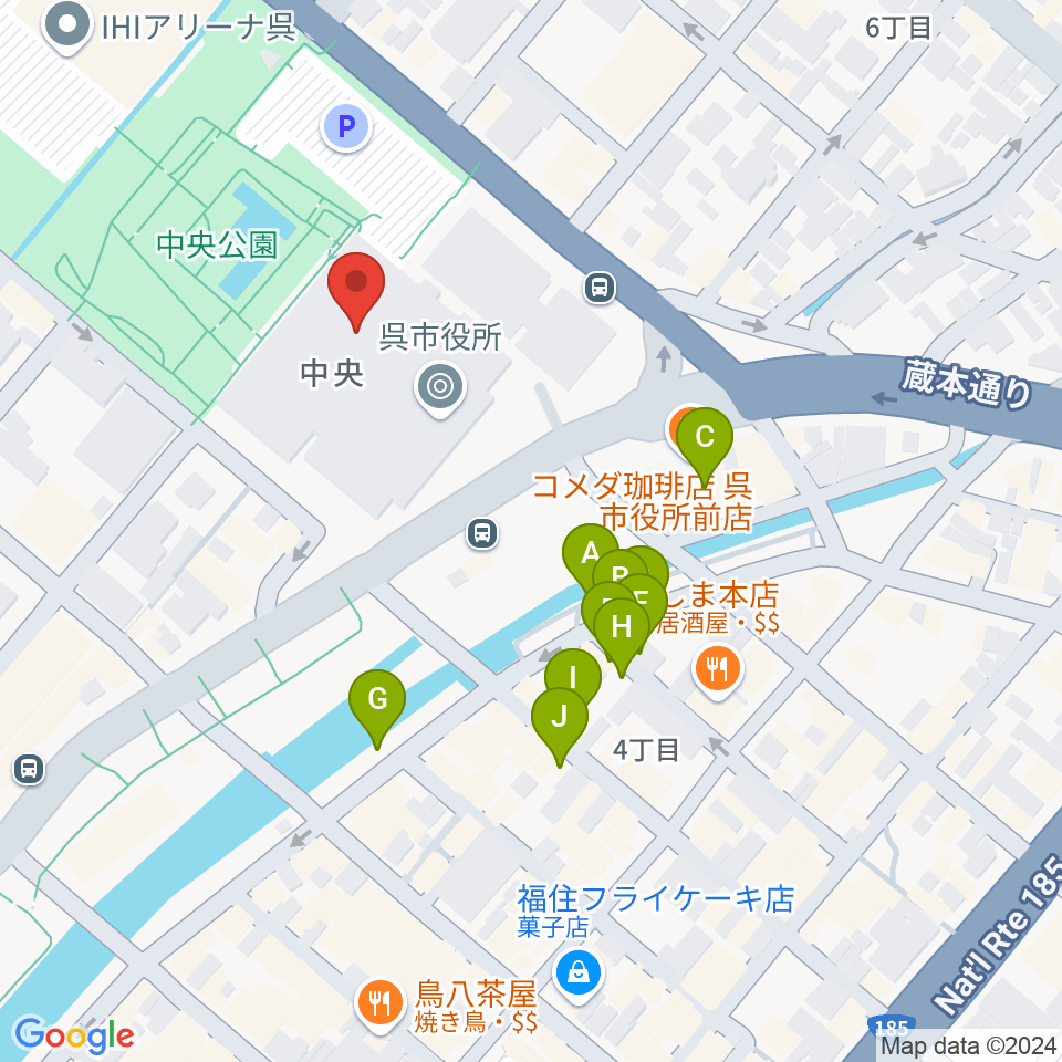 新日本造機ホール周辺の駐車場・コインパーキング一覧地図