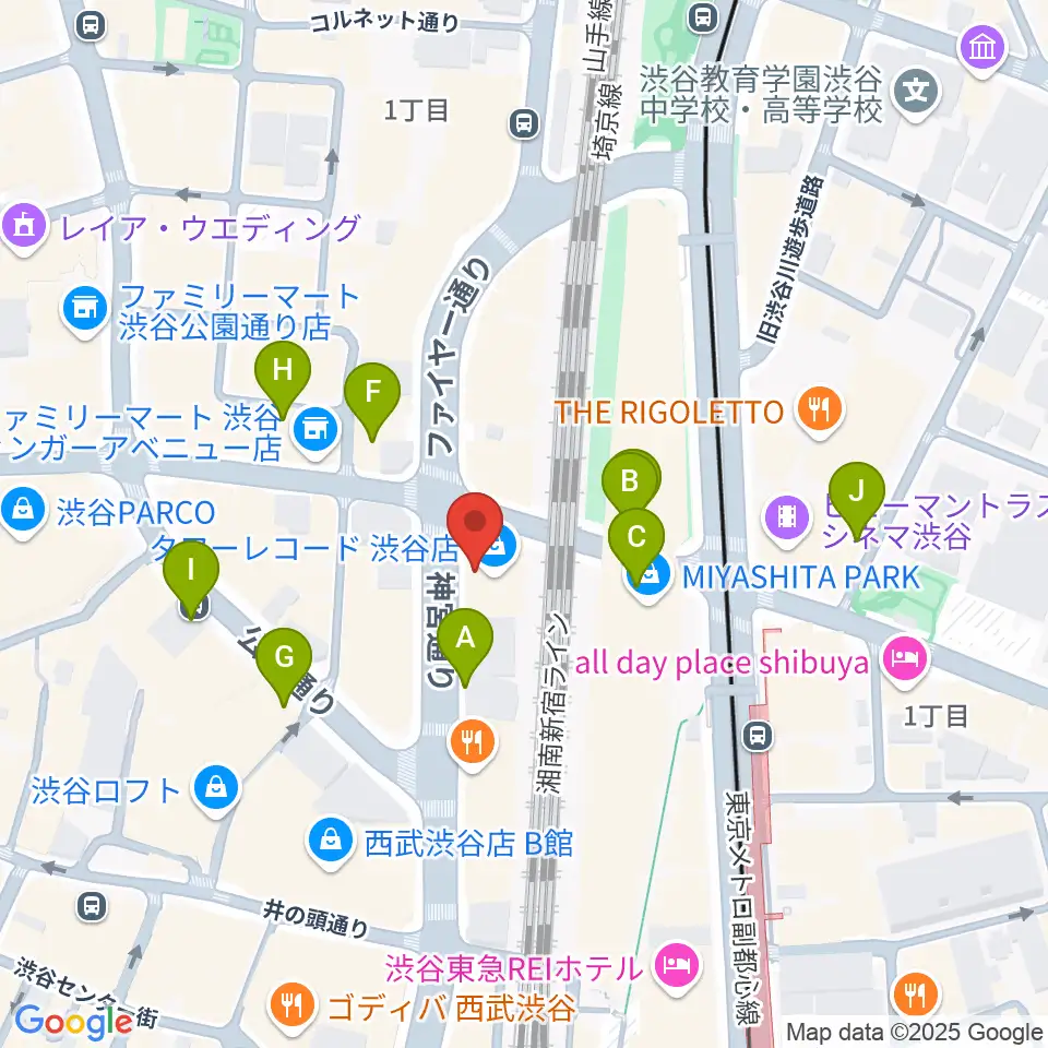 CUTUP STUDIO周辺の駐車場・コインパーキング一覧地図