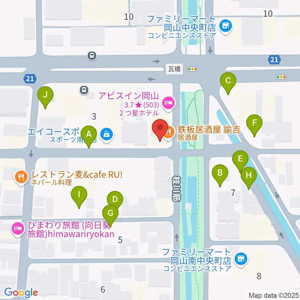 ジオンミュージックスクール周辺の駐車場・コインパーキング一覧地図