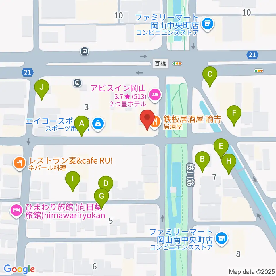 ジオンミュージックスクール周辺の駐車場・コインパーキング一覧地図